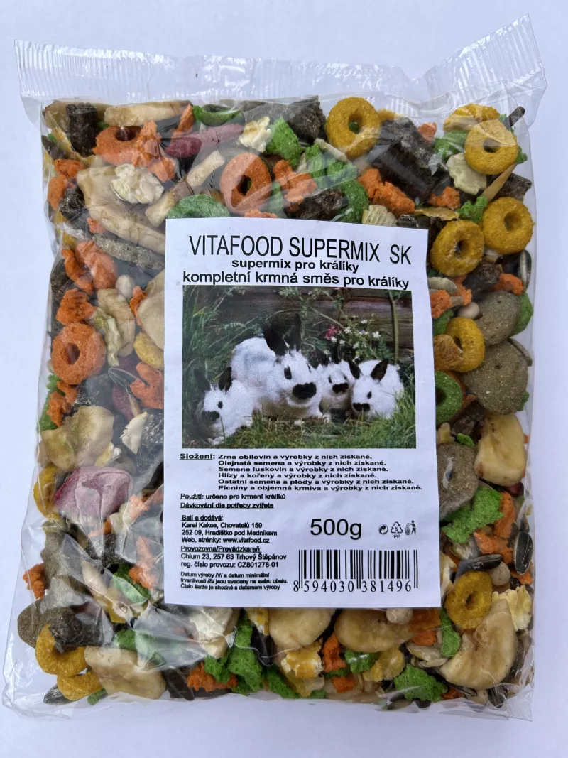 Super mix pro králíky 500 g Karel Kakos